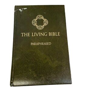 Vintage The Living Bible Paraphrased 1971 Hardcover See Photos 9" X 6" x 2"
